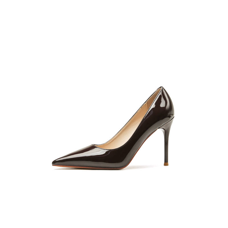 RoseDoris Patent Leather Slim Heel High Heels Women's