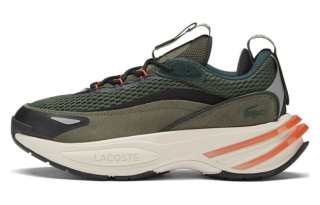 LACOSTE Comfortable Round Toe Low top Casual Shoes Men's Green