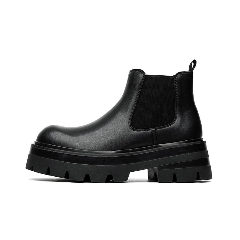 KAQIAODI Microfiber Leather Chelsea Boots Men's Black