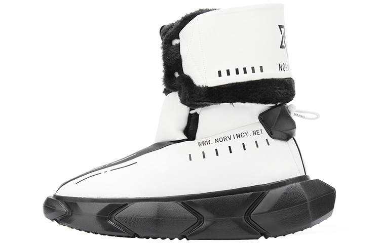 NORVINCY Snow Boots Unisex Black White