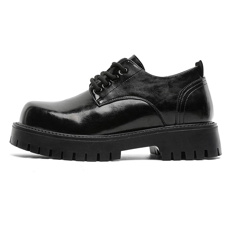 JIETEGONGYANG Microfiber Leather Casual Shoes Men's Black