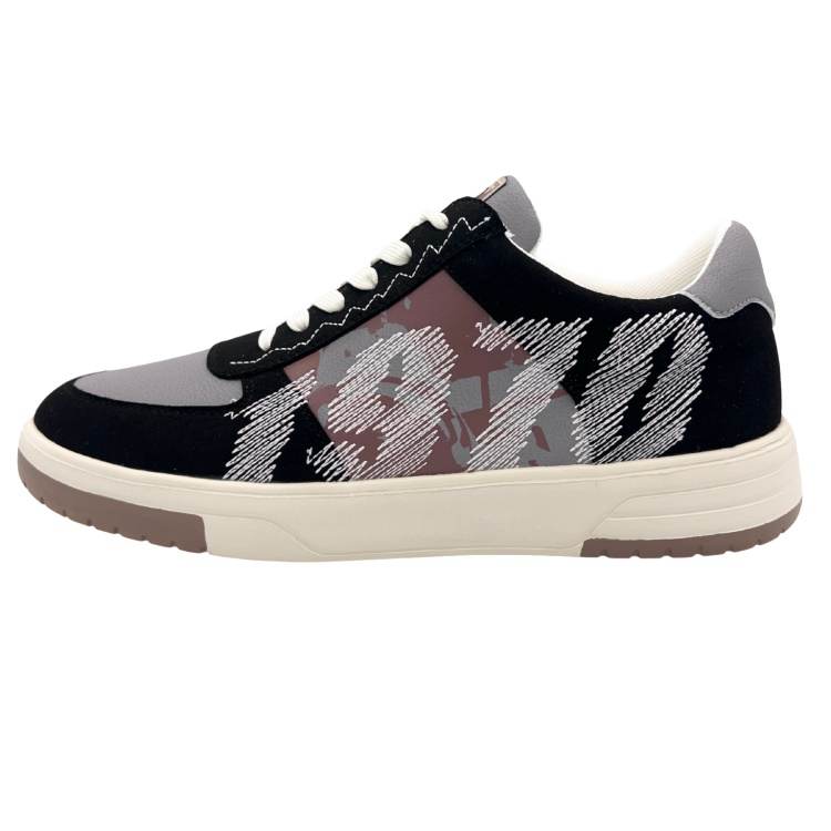 QIANJIN Lightweight And Breathable Low top Skateboard Shoes Men's Black