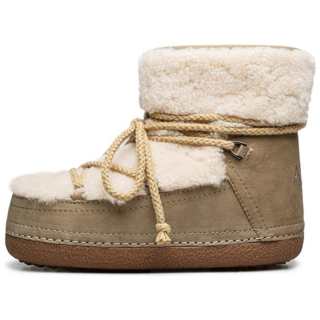 AU&MU Thermal Shearling, Platform Height Increasing Fashion Fleece Lined Short Snow Boots Women's