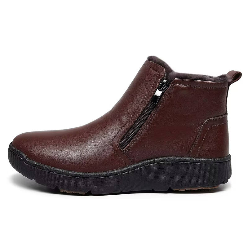 GUOLUOFEI Ankle Boots Women's Black/Coffee
