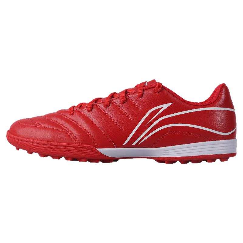 Li-Ning Li Ning Slip Resistant, Abrasion Resistant, Lightweight Soccer Shoes Unisex Vermilion