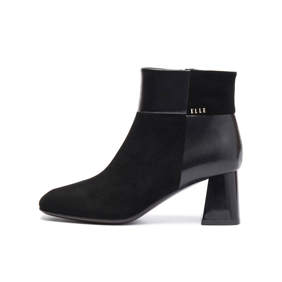 ELLE Genuine Leather Combat Boots Ankle Boots Women's 2025 Women's Boots