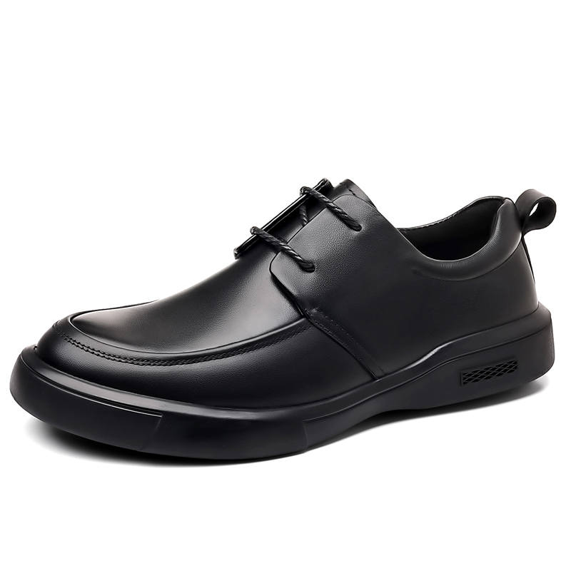 CITONGXIANSHENG Top Grain Cow Leather Casual Shoes Men's Black
