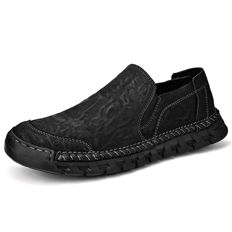 Laoks Men's Casual Shoes Men's Low Top Black/Brown