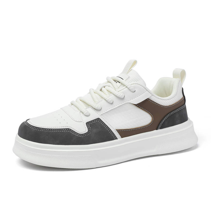 Mulinsen Synthetic Leather Skateboard Shoes Men's Beige Brown