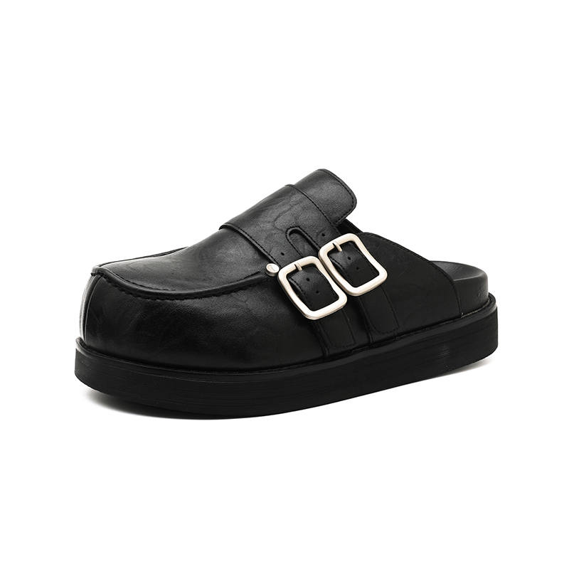 V ZERO FIVE V ZERO FIVE Rubber Sole Quiet Closed Toe Slippers Unisex Black