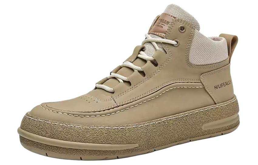 HLA HLA Microfiber Leather Mid top Skateboard Shoes Men's