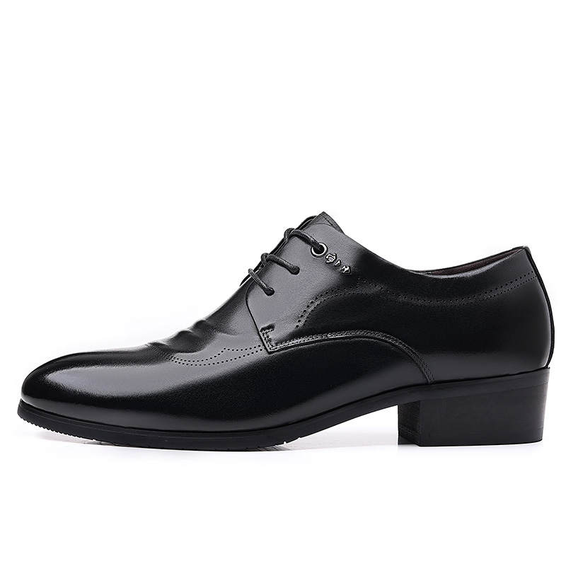 SHUPATE Cow Leather Dress Shoes Men's Black