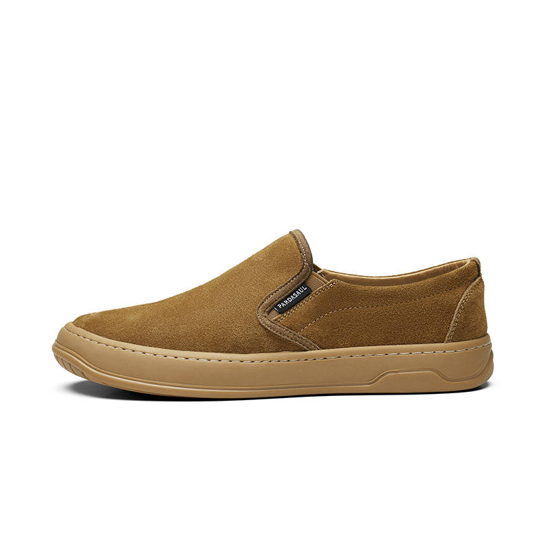 PARDASAUL Casual Leather Shoes Men's Low Top Brown