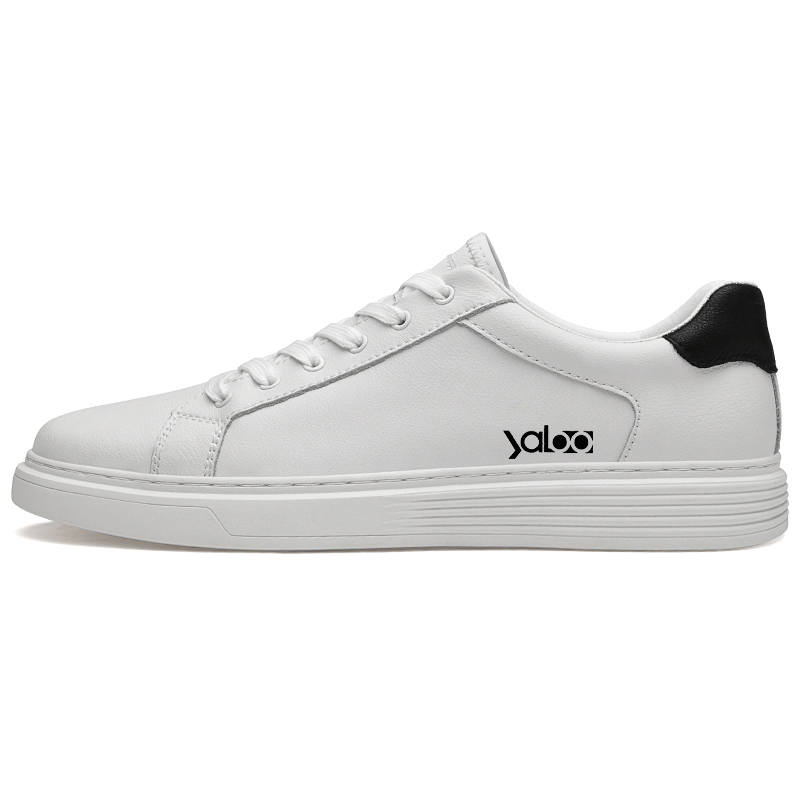 YALU Cow Split Leather Low top Skateboard Shoes Men's