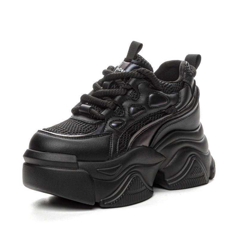 Shangjinni Textile, Synthetic Leather Low top Chunky Sneakers Women's