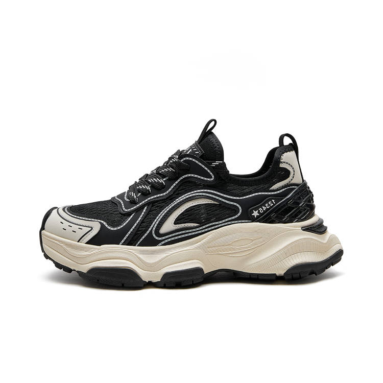 IG+GI IG+GI Chunky Sneakers Men's Low Top Black Gray Khaki