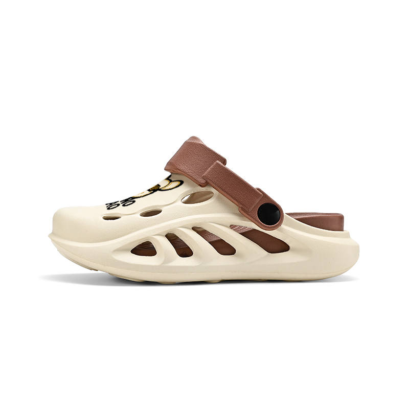 YINGLUNQISHI Clogs Unisex Beige Brown
