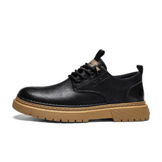 G.N.SHIJIA Men's Casual Shoes Men's Low Top Black/Brown/Red