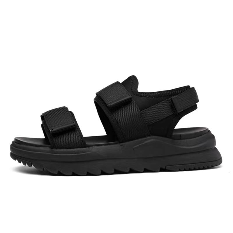 XIAOTOULANG One Strap Sandals Men's Black