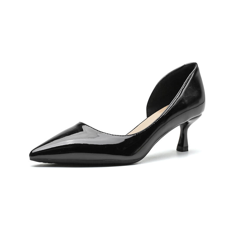 DUNNU Patent Leather Slim Heel High Heels Women's