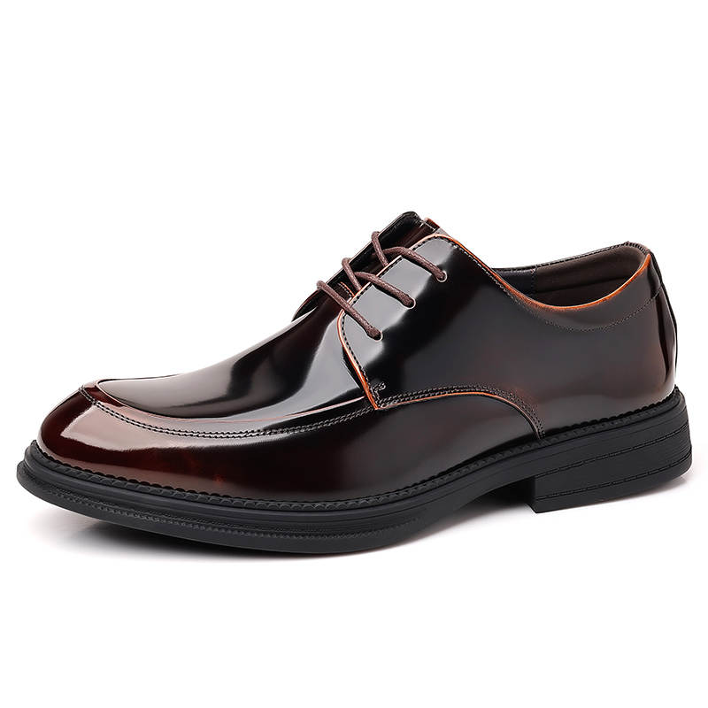 Xiwencha Dress Shoes Men's Low Top Black/Burgundy