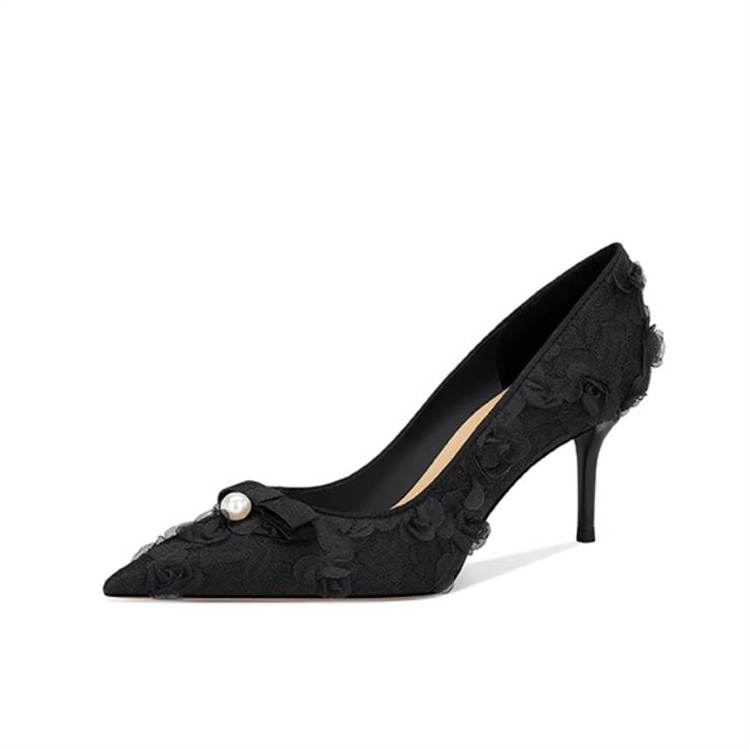 JESSICA SOPHIA Fabric Slim Heel High Heels Women's