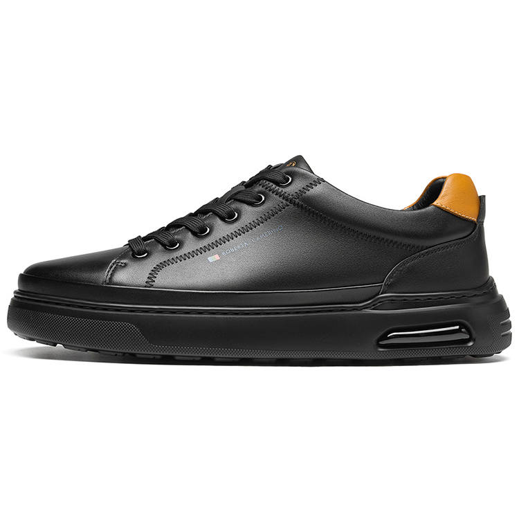 ROBERTA DI CAMERINO Cow Leather Low top Skateboard Shoes Men's Black