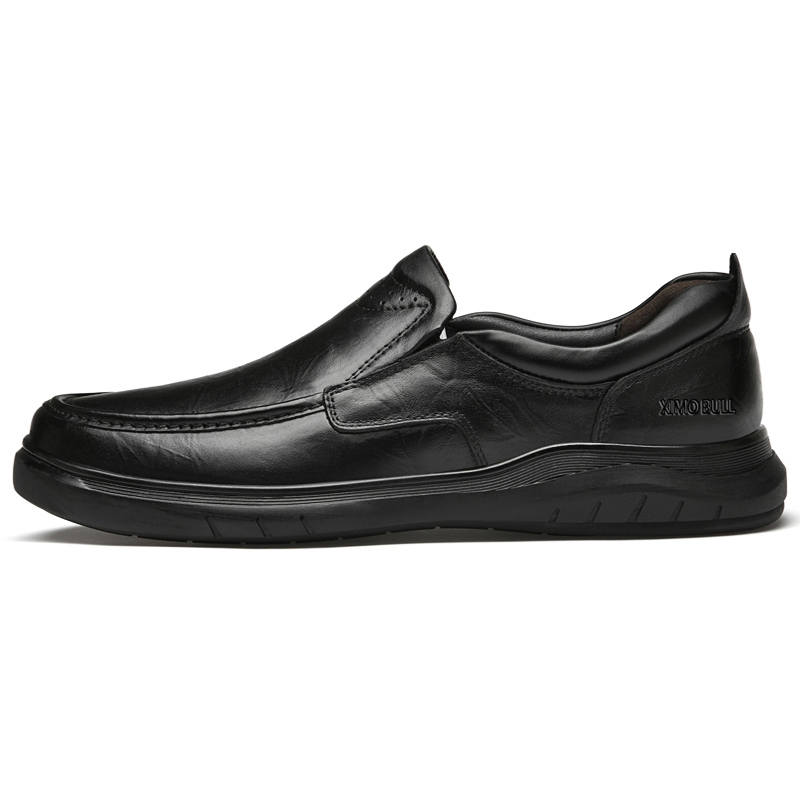 XIMO BULL Casual Leather Shoes Men's Low Top Black/Brown