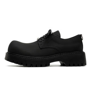 Zuogedu Versatile Casual Men's Shoes Trendy Chunky Derby Shoes Men's Black