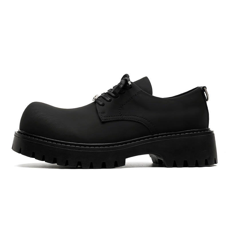 Zuogedu Versatile Casual Men's Shoes Trendy Chunky Derby Shoes Men's Black