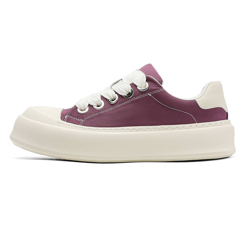 WEISHIBANGWEI Mesh Height Increasing Low top Skateboard Shoes Men's Purple