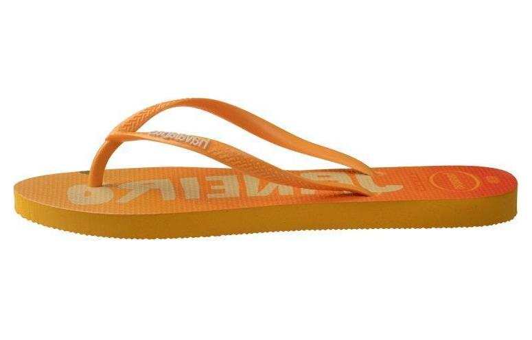 Havaianas Slim Slip Resistant Abrasion Resistant Flip Flops Women's Yellow