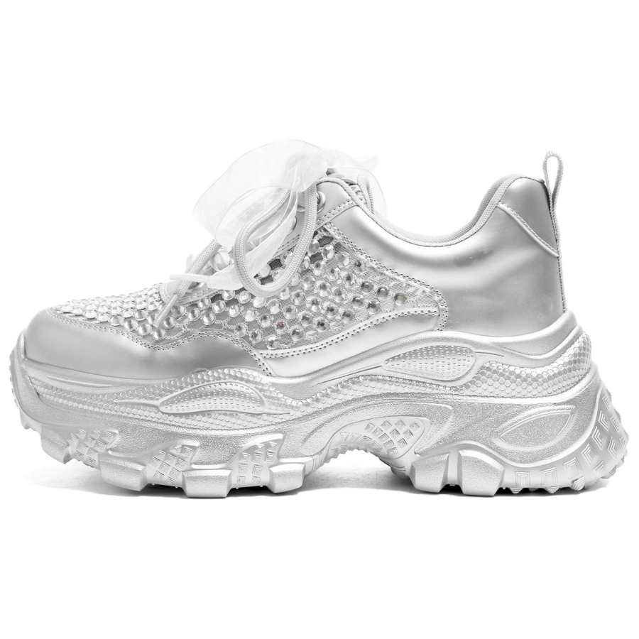 JOSINY Synthetic Leather Low top Chunky Sneakers Women's