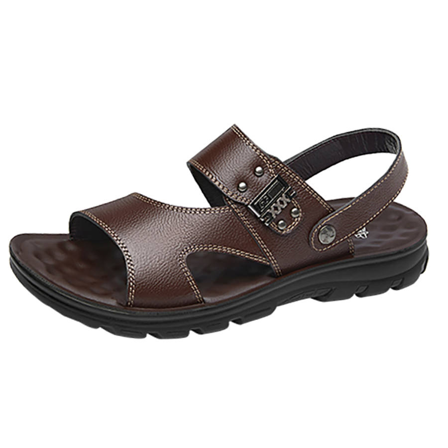 MEXICAN MEXICAN Top Grain Cow Leather Beach Sandals Men's