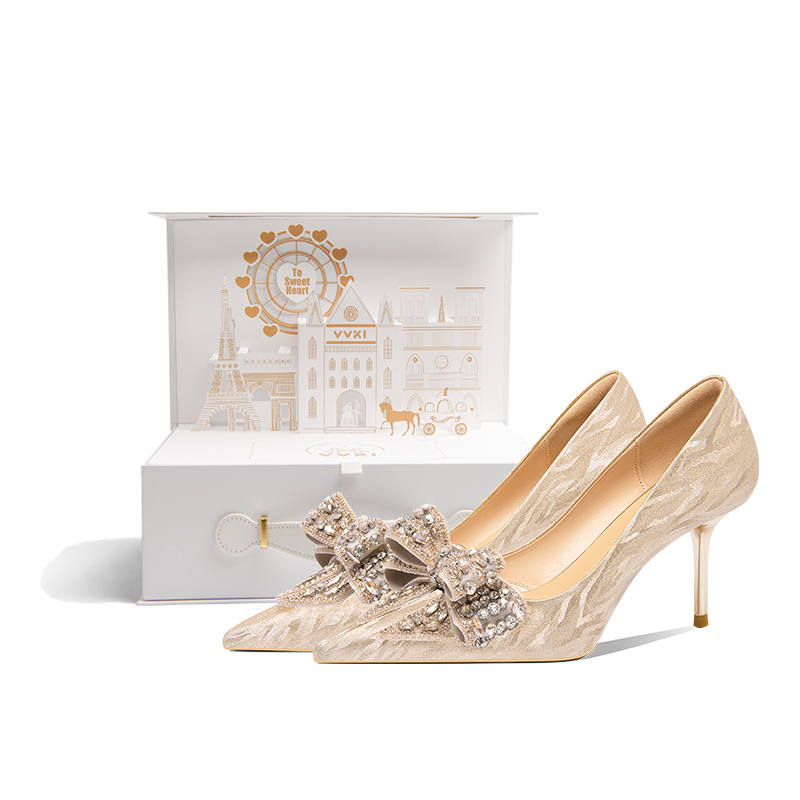 VVKI High Heels Women's Golden Dream Butterfly Love