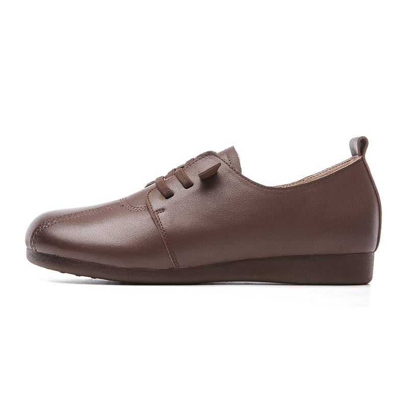 XINNUO Top Grain Cow Leather Casual Shoes 2cm Women's