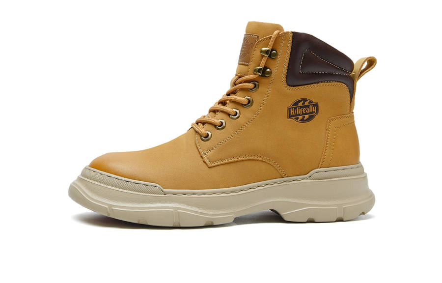HLA HLA Microfiber Leather Slip Resistant 11cm Outdoor Boots Men's