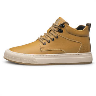 Mansion bull GONGNIUSHIDI Cow Leather High top Skateboard Shoes Men's