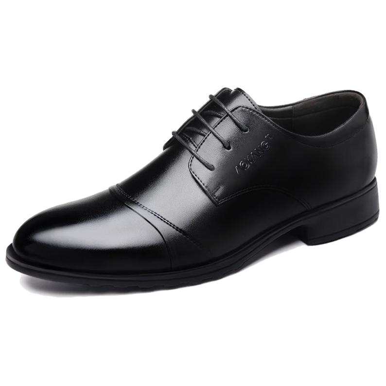 AOKANG Hidden Wedge Shoes Dress Shoes Men's Black Brown