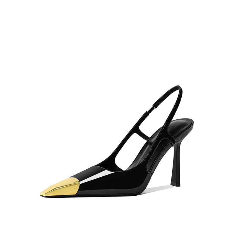 Beijiani Beijiani Microfiber Leather High Heels Women's Black