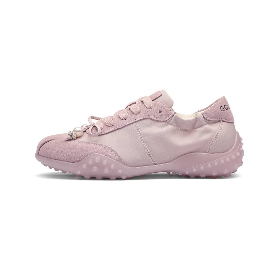 GOLDLION Casual Shoes Women's Low Top Light Purple/Yellow/Ecru