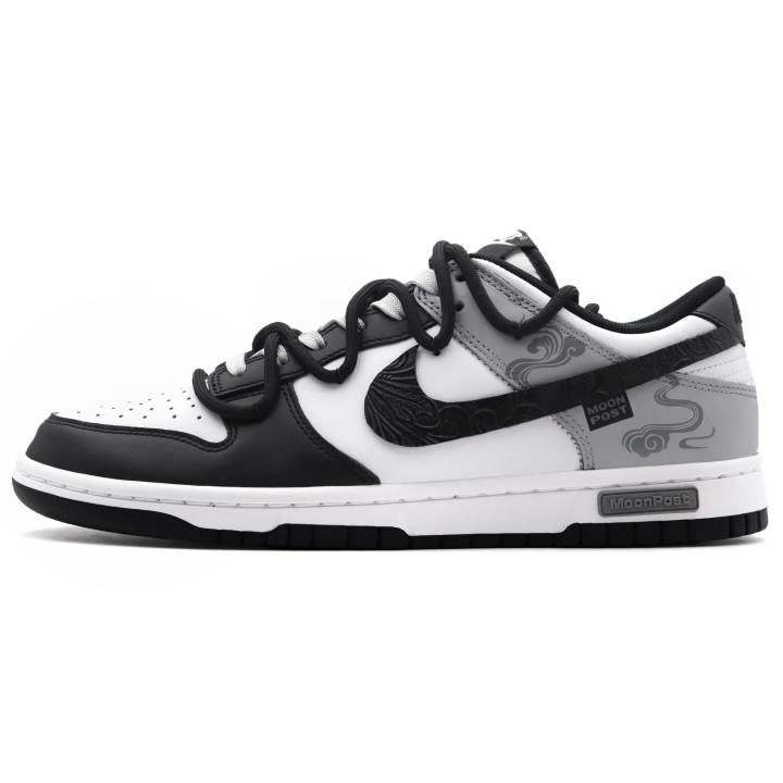 Nike Nike Dunk Auspicious Clouds CNY Collection Abrasion Resistant Low top Skateboard Shoes Men's Black Gray
