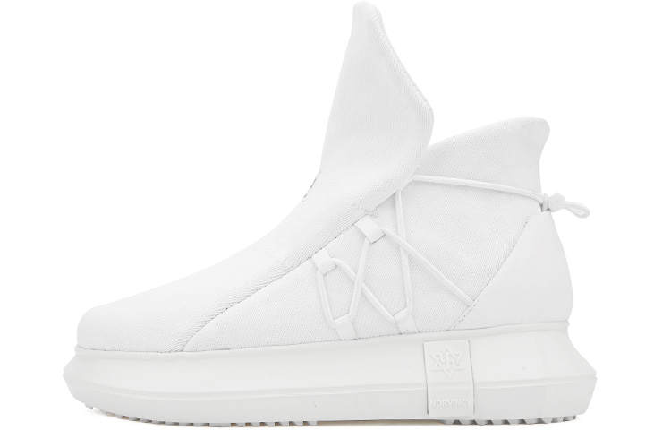NORVINCY Skateboard Shoes Unisex Mid Top White