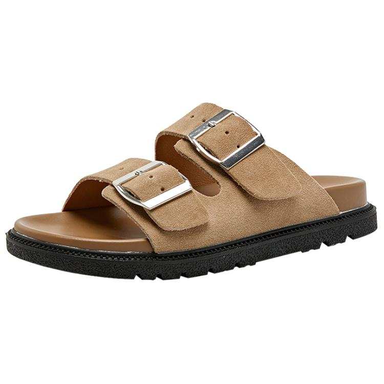 QINGZHUHU Slide Slippers Women's Khaki