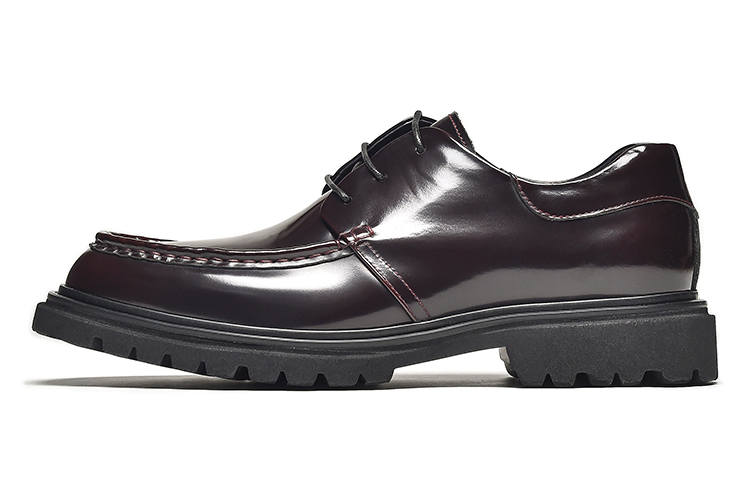 Beau Today Cow Leather Casual Shoes Men's Burgundy