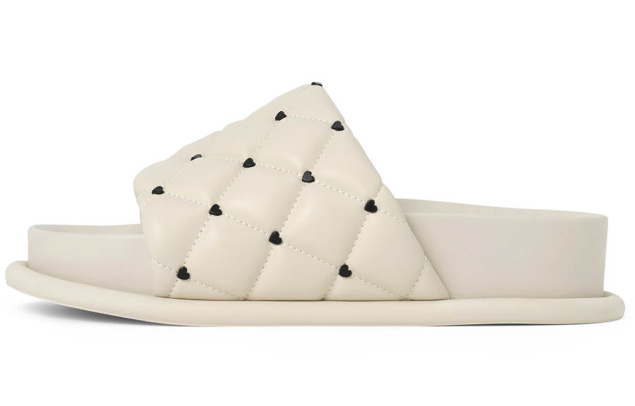 CHARLES&KEITH CHARLES&KEITH Pu Slide Slipper 4.5cm Women's Solid Color