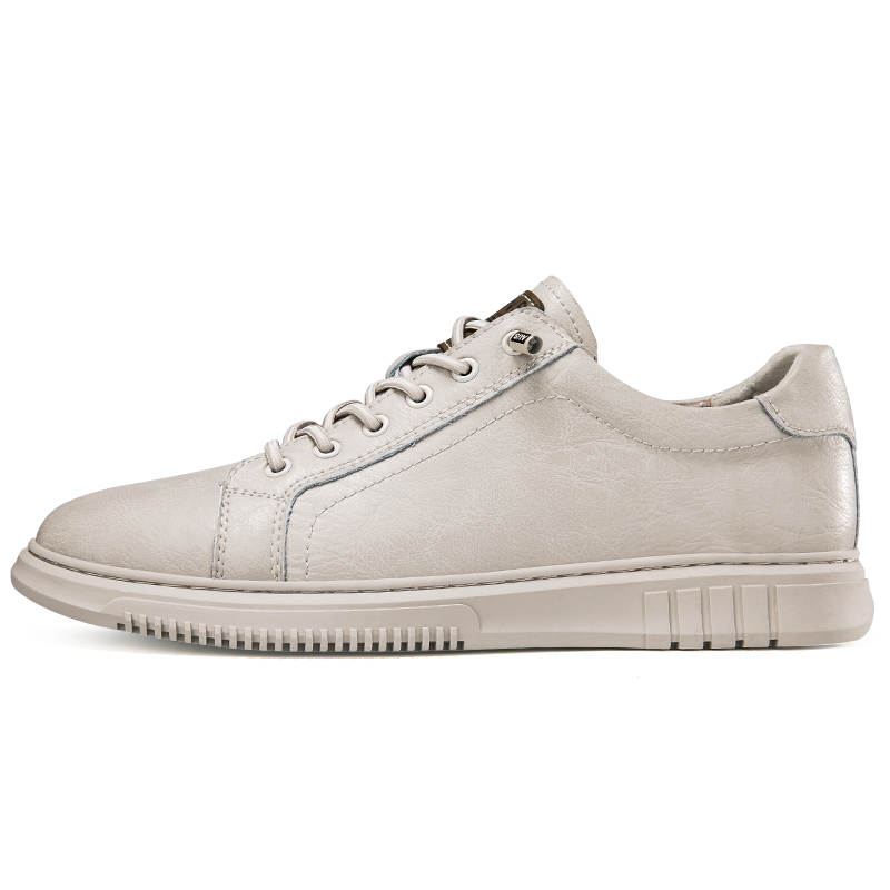 DAOTUSEN Cow Leather Low top Casual Shoes Unisex