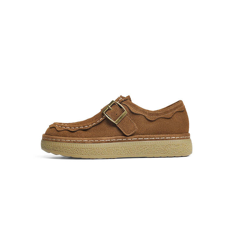 RED DRAGONFLY Cow Split Leather Vintage Casual Shoes 3.7cm Women's