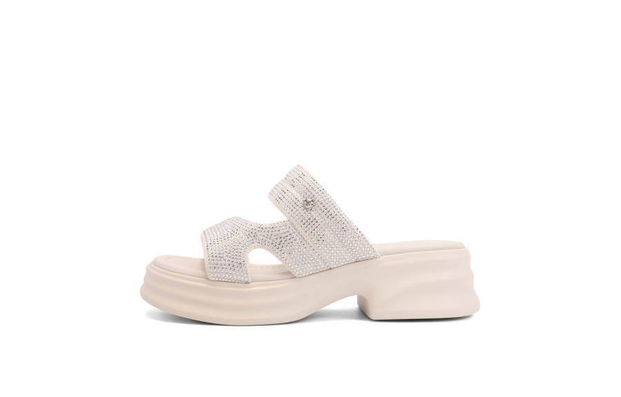 BELLE EVA Rhinestone Slip Resistant Abrasion Resistant Slide Slippers Women's
