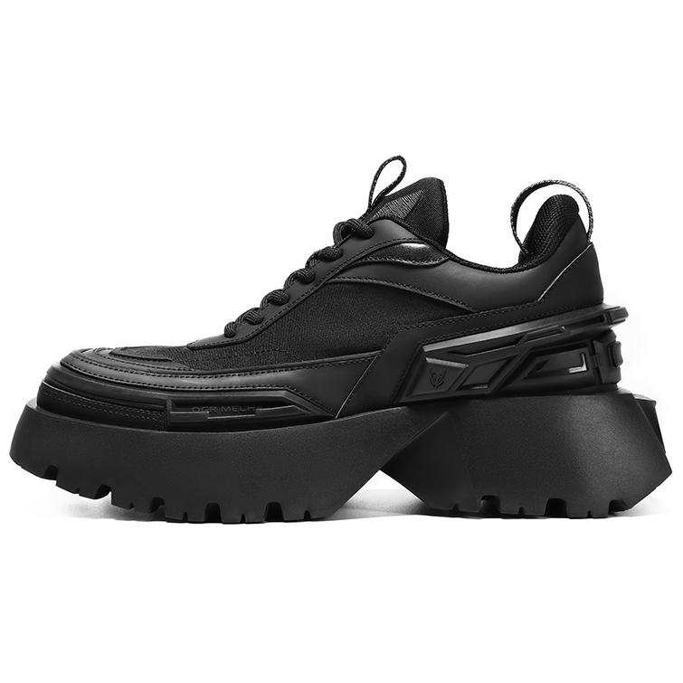 OGR Square Toe Collection Platform Shoes Unisex Night Mist Matte Black